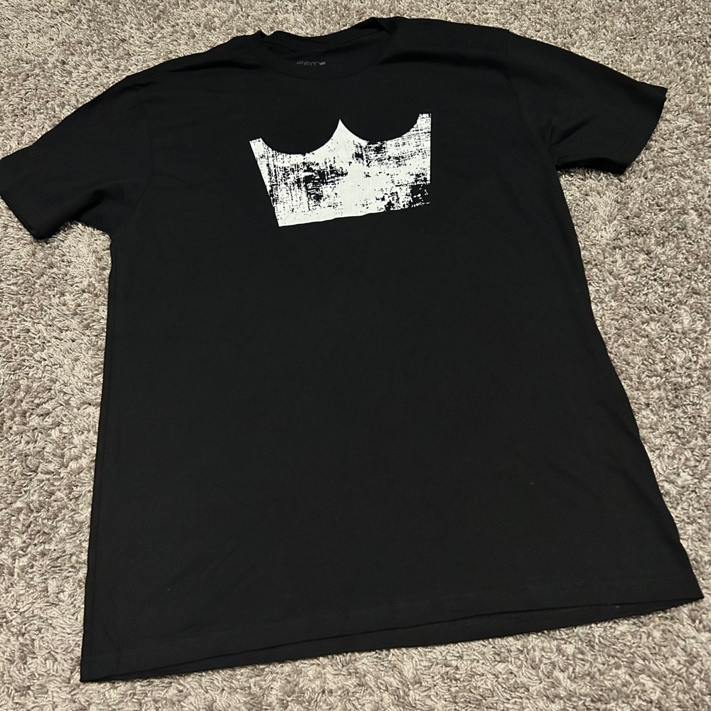 SHEFIT LG‎ Black T-Shirt Crown Logo Graphic Tee